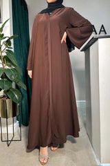 CLASSIC FLARE ABAYA BROWN