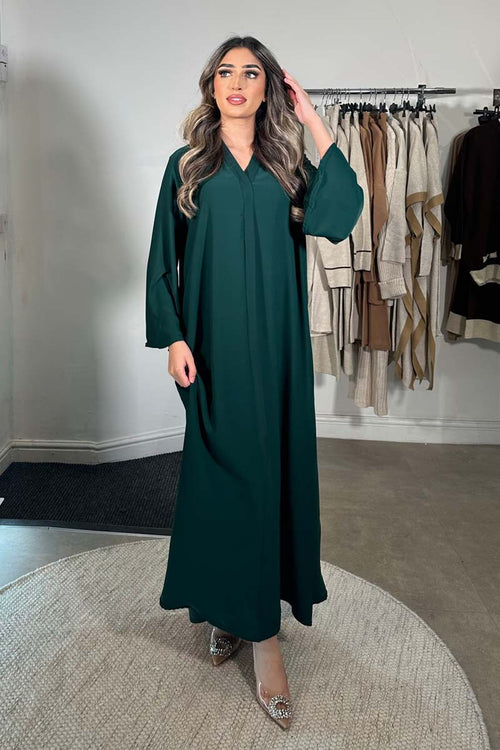 CLASSIC FLARE ABAYA GREEN