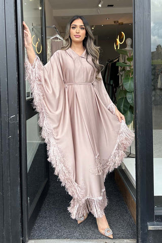 MIYA CRYSTAL ABAYA TOFFEE GLOW