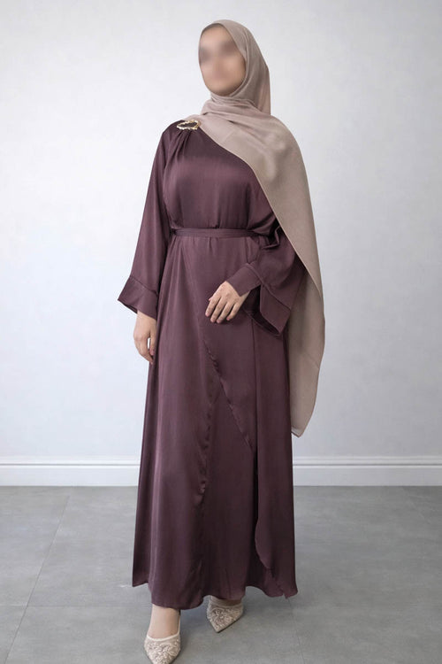 HANAYA CROSSOVER DRESS PURPLE