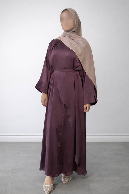 HANAYA CROSSOVER DRESS PURPLE