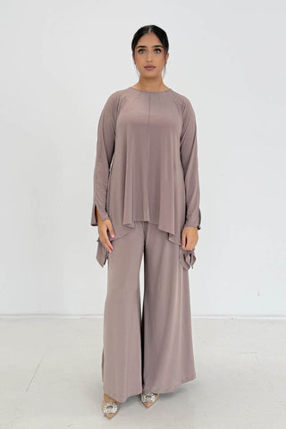 MAHIN TWO-PIECE KNIT SET BLACK