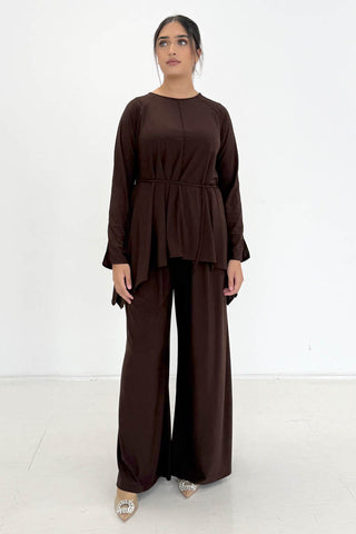MAHIN TWO-PIECE KNIT SET BLACK