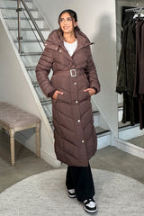 ARIA PUFFER COAT BROWN