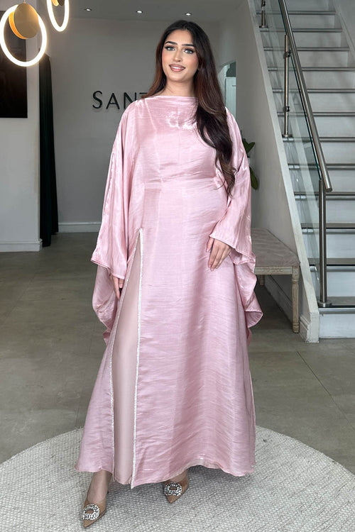 HELMA SPLIT KAFTAN BABY PINK