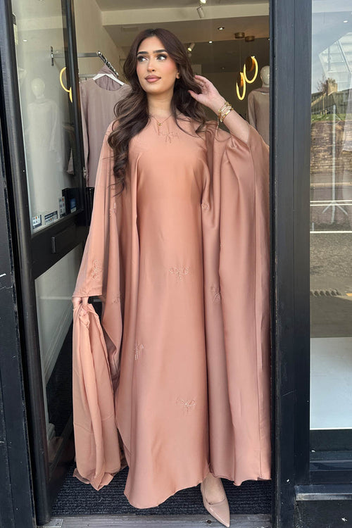 BOW KAFTAN PEACH
