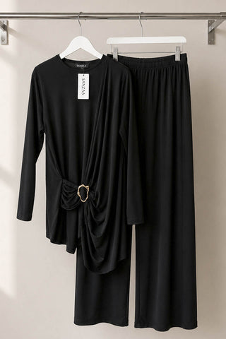 HELMA SPLIT KAFTAN MAUVE