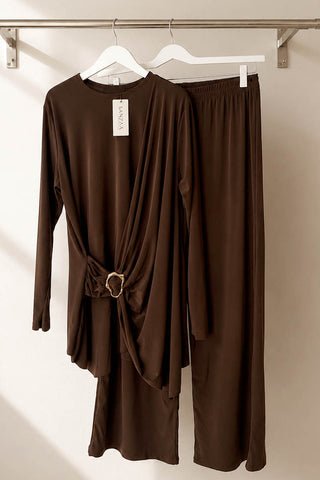 HELMA SPLIT KAFTAN MAUVE