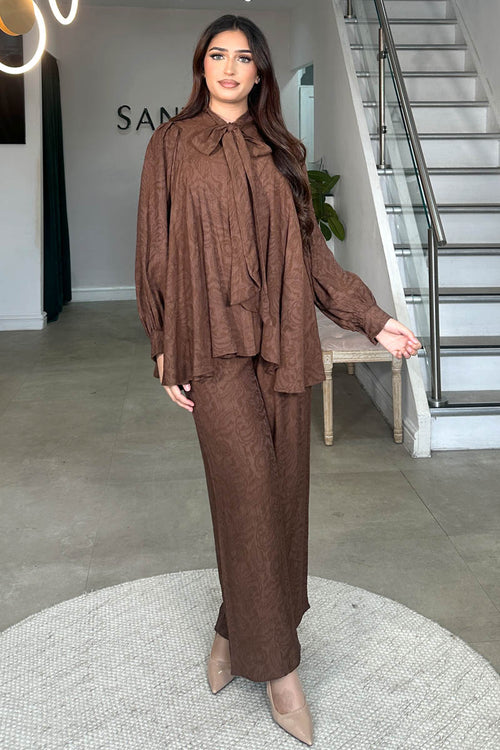 CIARA TIE COORD BROWN
