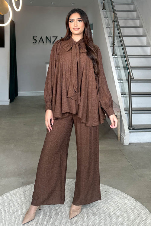 CIARA TIE COORD BROWN