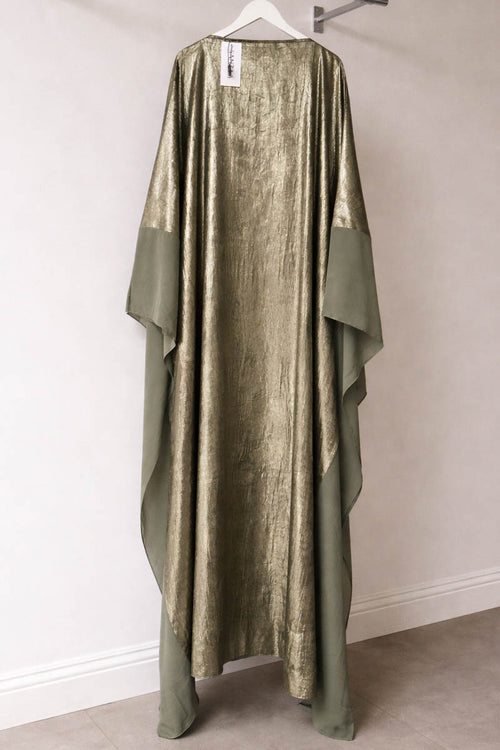 CLARA SHIMMER KAFTAN OLIVE