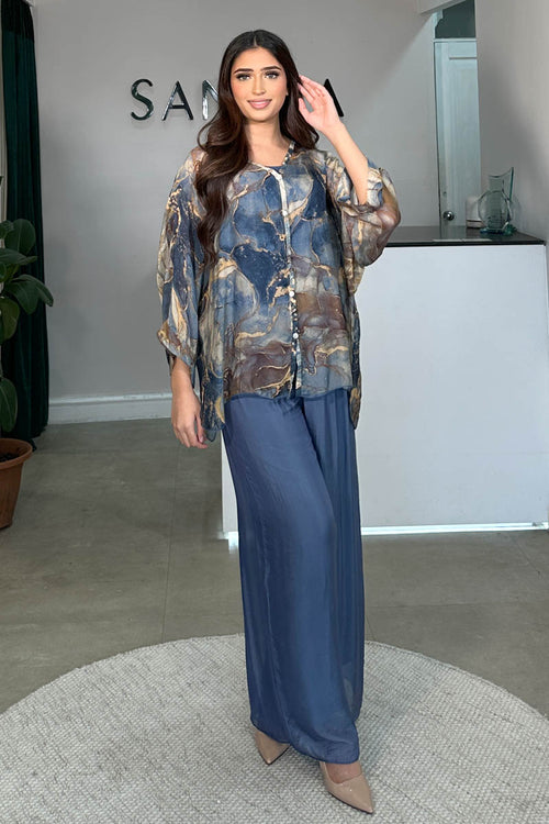 ELAHI MARBLE COORD BLUE