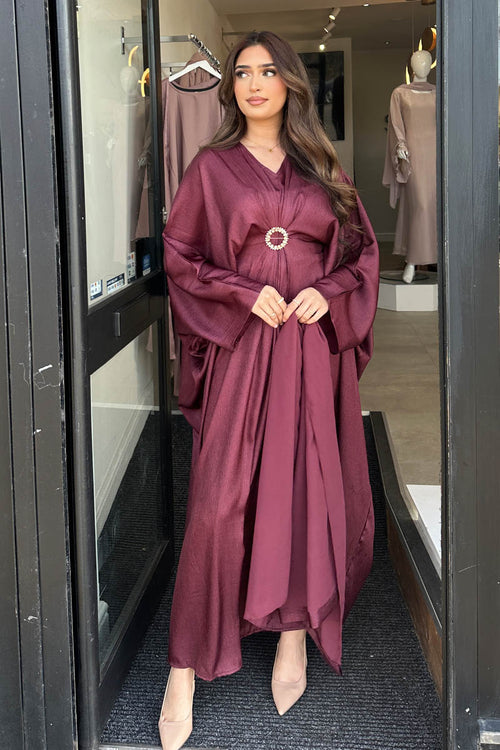 ELARA LUXE KAFTAN WINE