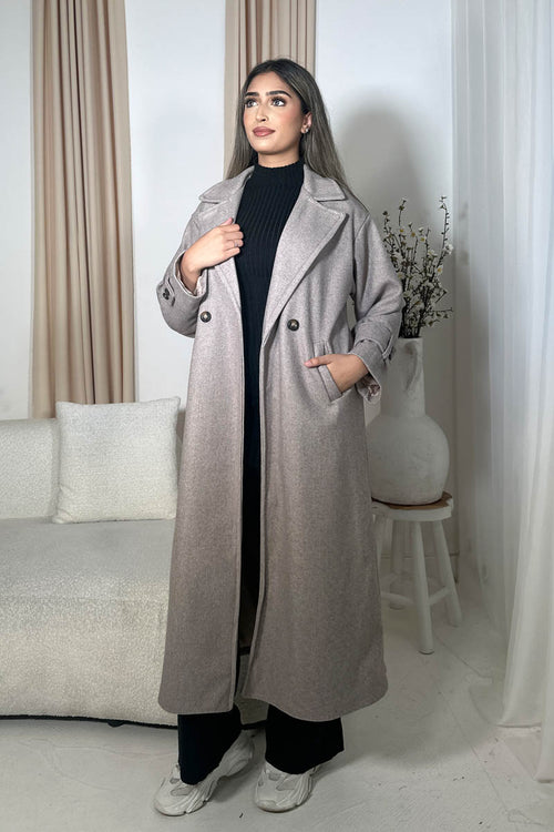 FARA DUSTER COAT STONE