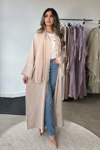 MIYA CRYSTAL ABAYA TOFFEE GLOW