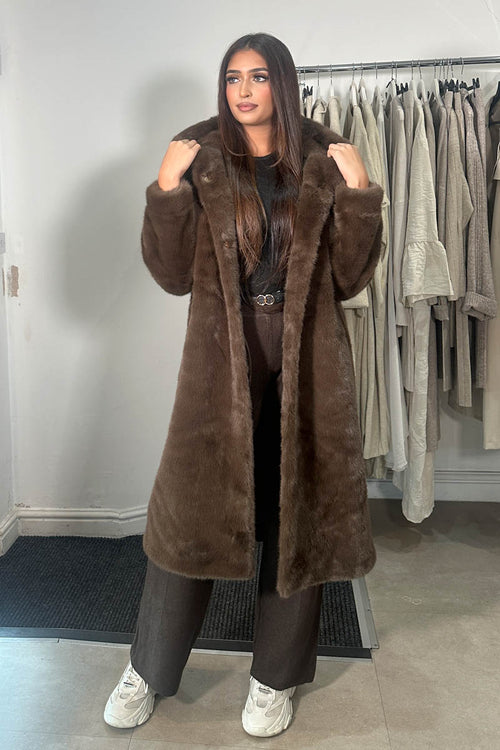 ARAM FUR COAT MOCHA