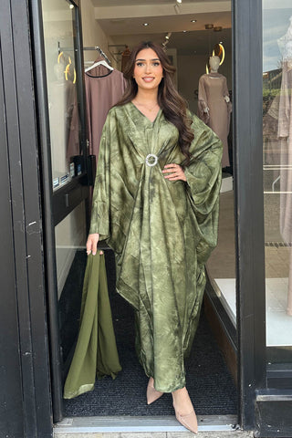 MIYA CRYSTAL ABAYA TOFFEE GLOW