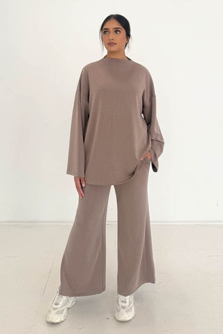 MAHIN TWO-PIECE KNIT SET BLACK