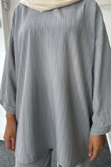KAYLA TEXTURED COORD Iced blue grey