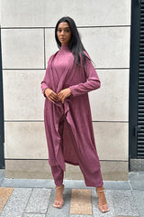 LUXURY PLISSE THREE-PIECE SET LAVENDER