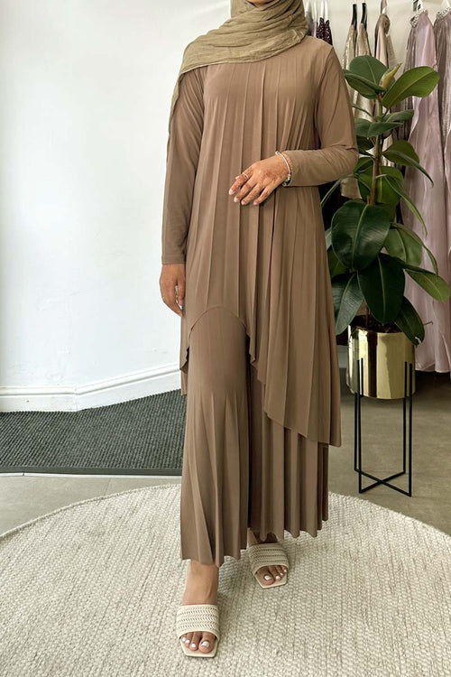 IVY SLIT CO-ORD COFFEE
