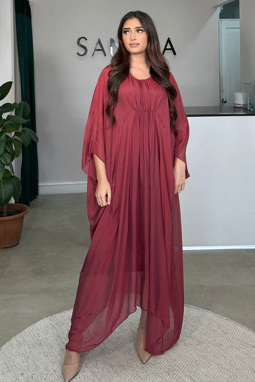 SERRY KAFTAN BURGUNDY