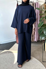 KAYLA TEXTURED COORD NAVY