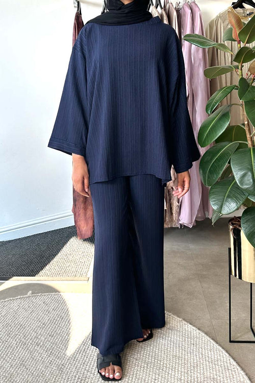 KAYLA TEXTURED COORD NAVY
