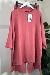 KAYLA TEXTURED COORD PINK