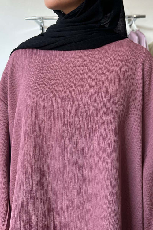 KAYLA TEXTURED COORD DUSTY ROSE