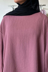 KAYLA TEXTURED COORD DUSTY ROSE