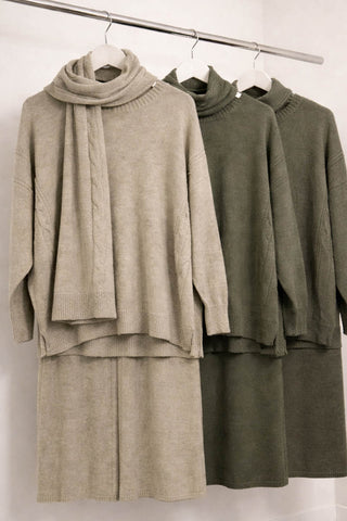 CLARA SHIMMER KAFTAN COFFEE