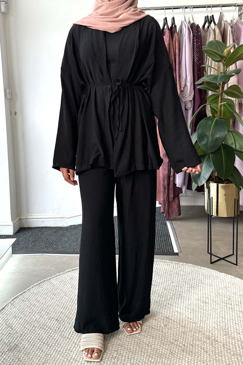 LEILA TWO PIECE COORD BLACK