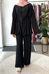 LEILA TWO PIECE COORD BLACK