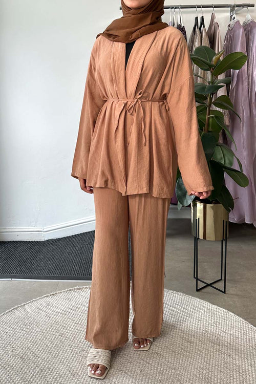 LEILA TWO PIECE COORD CAMEL