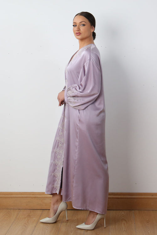 AZIZA EMBROIDERY MIDI LILAC