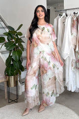 LINA SPLIT PRINTED COORD NUDE