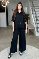 KIRA LINEN COORD SKY BLACK