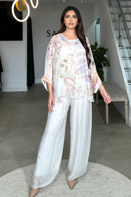 MAHSA SILK COORD LAVENDER LATTE