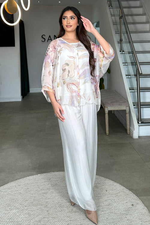 MAHSA SILK COORD LAVENDER LATTE