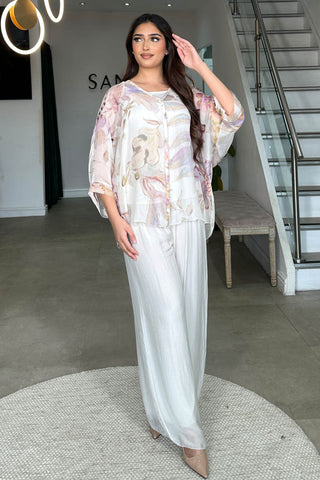 KAAZE SILK COORD PINK