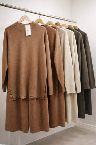 CLARA SHIMMER KAFTAN COFFEE