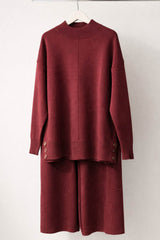 MANA BUTTON COORD BURGUNDY