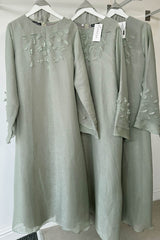 MARIA SHIMMER ABAYA MINT