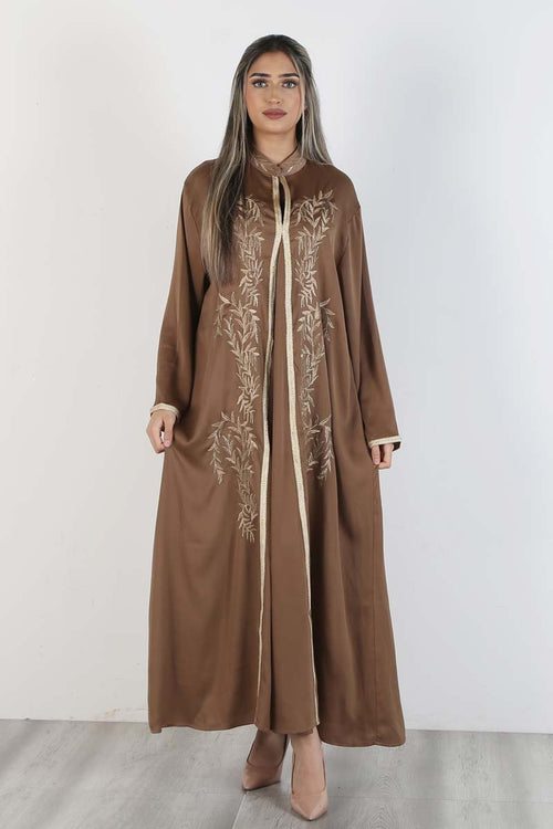 MONA EMBROIDERY MAXI BRONZE