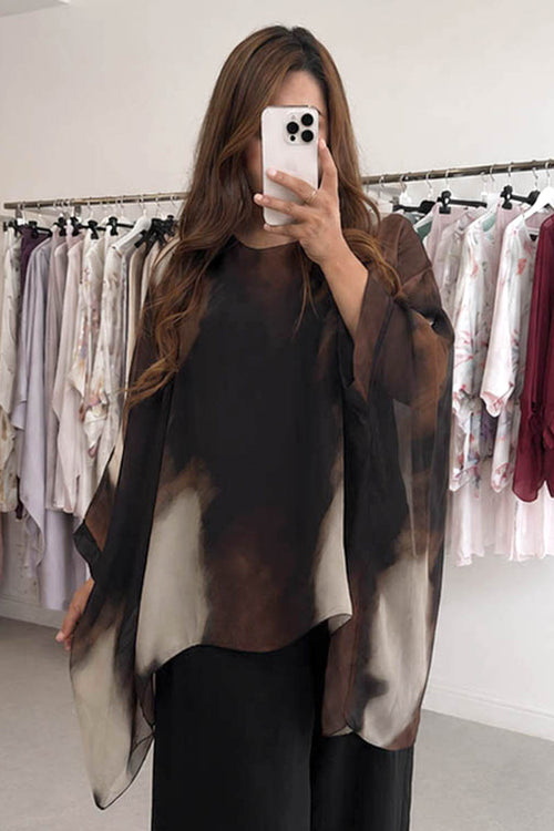 NAYA SMUDGE COORD TOP BLACK