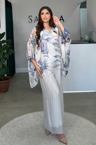 ELAHI MARBLE SILK COORD PINK