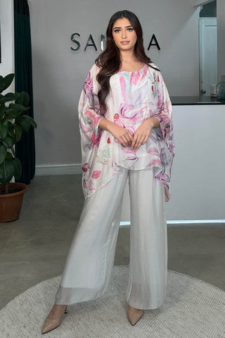 ELAHI MARBLE SILK COORD PINK