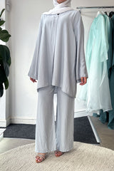 NORA V-NECK COORD PASTEL BLUE