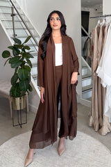 NOUR SILK COVER UP BROWN
